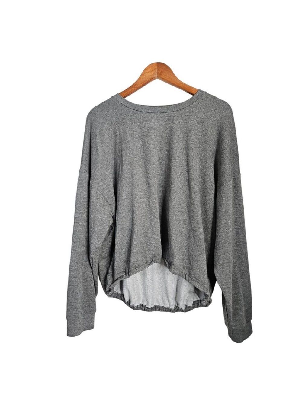 Fabletics Heather Gray Long-Sleeve Pullover